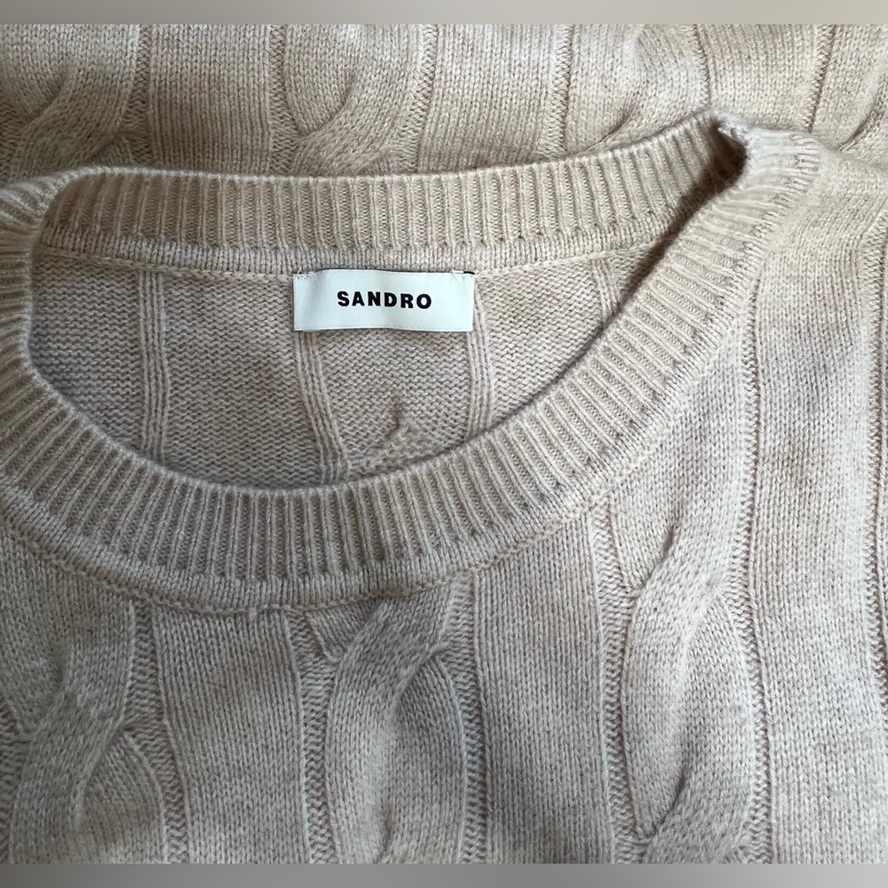 Sandro Maelys Wool Cashmere Blend Sweater Dress (NWOT) - Picture 9 of 12